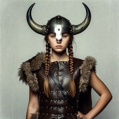 Viking girl in historic attire