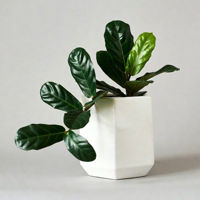 Indoor plant in white pot