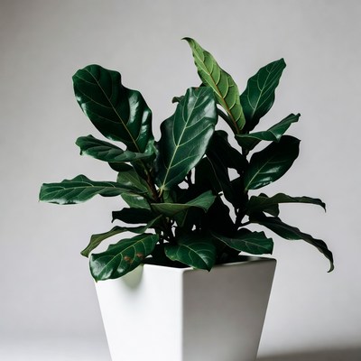 Indoor plant in white pot