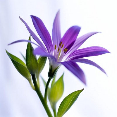 Purple flower in soft light