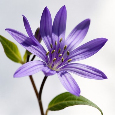 Flower with purple petals in nature