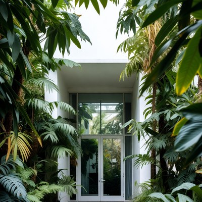 Entrance to a green space