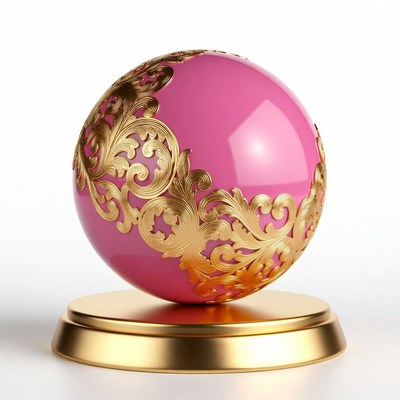 Decorative sphere design in pink