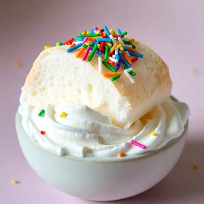Sweet treat with sprinkles and whipped cream
