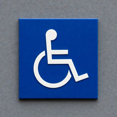 Sign for accessible area location