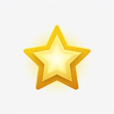 Bright yellow star shape design