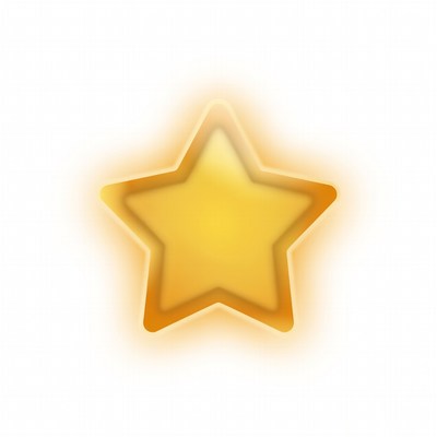 Golden star with glowing effect