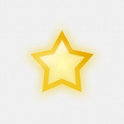 Bright star shining on a plain background