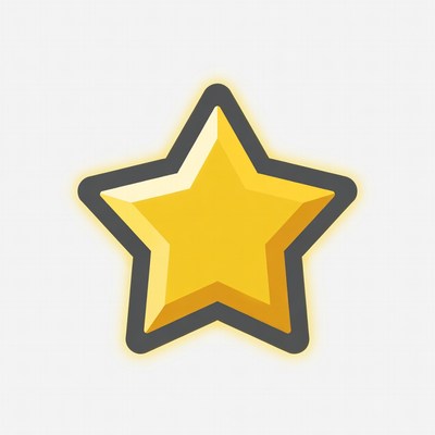 Golden star shape with outline