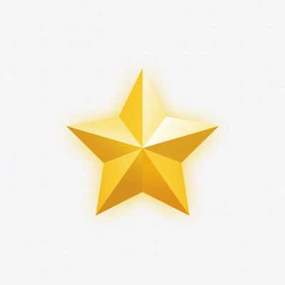 Bright yellow star shape design