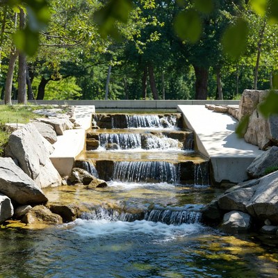 Waterfall at a city park