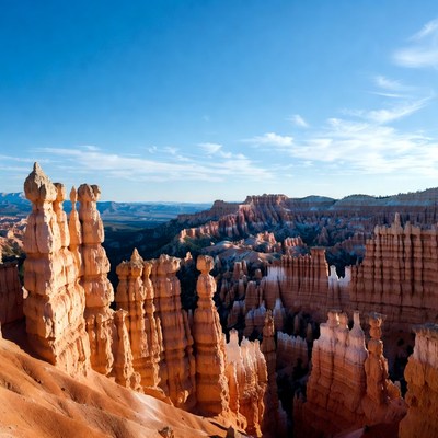 Scenic view of bryce canyon rock formations