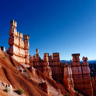 Rock formations at bryce canyon