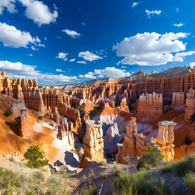 Breathtaking view of hoodoos in bryce canyon
