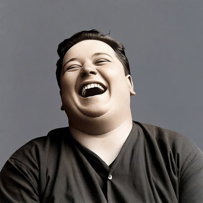 Laugh from a happy moment captured