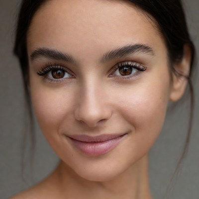 Smiling young woman in natural light