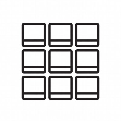 Grid of empty square shapes