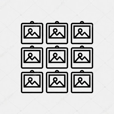 Grid of framed pictures displayed together