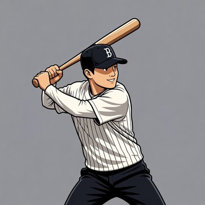 Baseball player preparing to bat