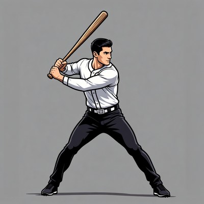 Man preparing to hit a baseball