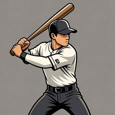 Baseball player preparing to bat