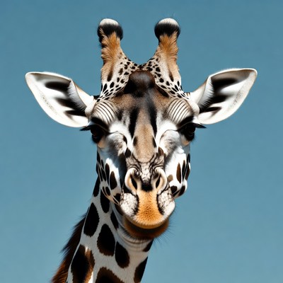 Giraffe looks directly at camera
