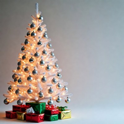 Christmas tree with gifts underneath