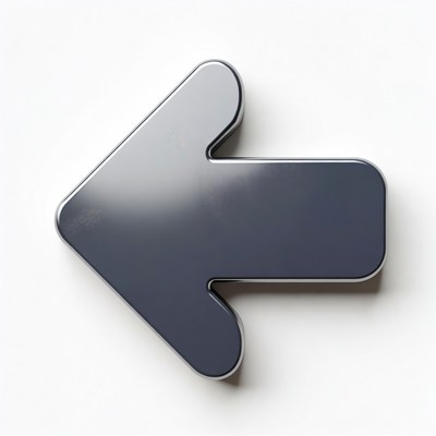 Left arrow icon in simple design