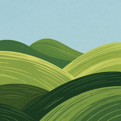 Rolling hills under clear sky