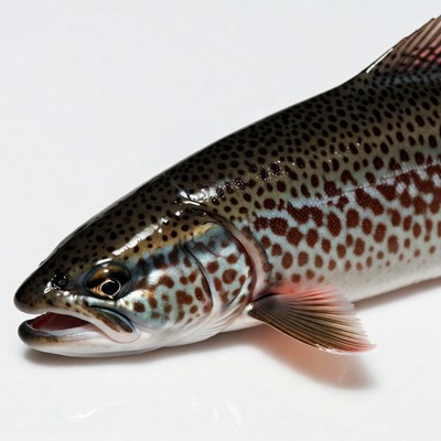 Spotted trout swimming in clear water