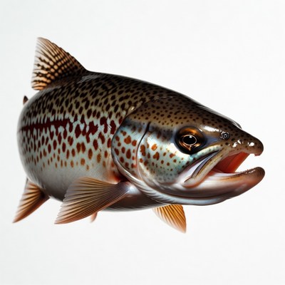 Trout swimming in clear water
