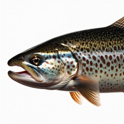 Trout swimming in clear water