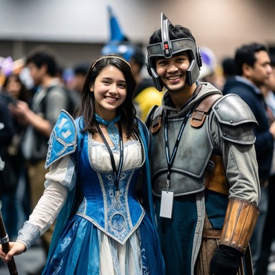 Cosplay event in city convention center