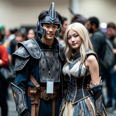 Fans dressed in costume at event