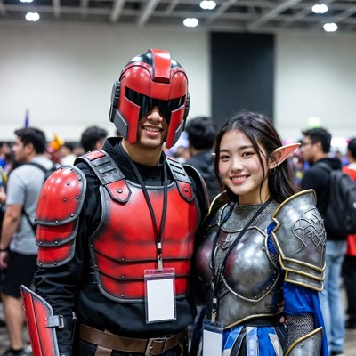 Cosplayers at a gaming event