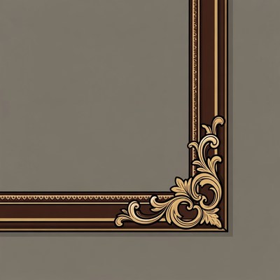 Decorative frame design in simple style