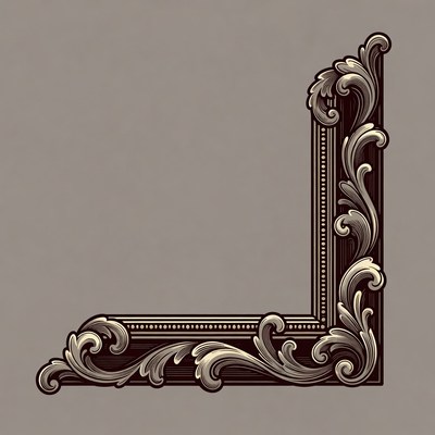 Decorative frame corner design with details
