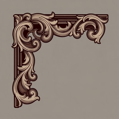 Decorative corner design for art frame