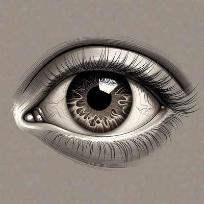 Detailed view of a human eye