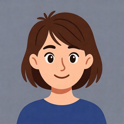 Smiling girl with brown hair