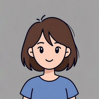 Girl with brown hair on gray background