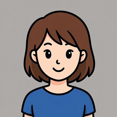 Cartoon character with brown hair