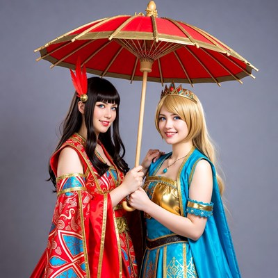 Cosplay event with colorful costumes