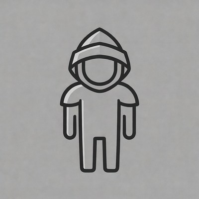 Character wearing a hooded outfit