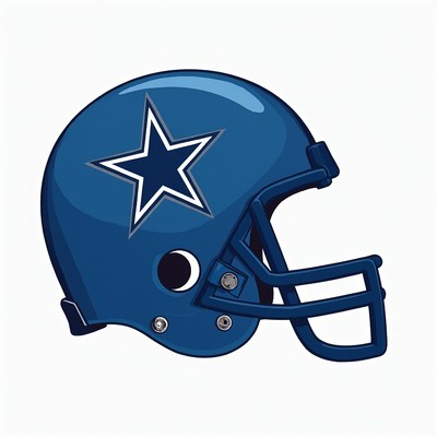 Blue football helmet without logo