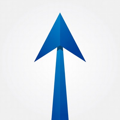 Blue arrow pointing upward