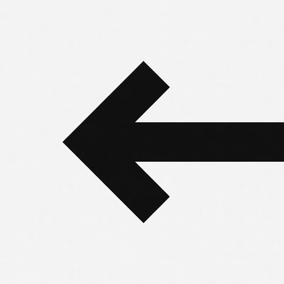 Left arrow on white background