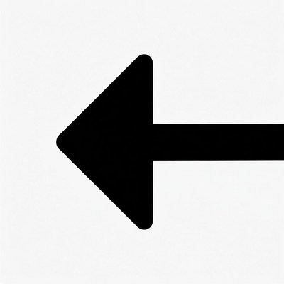 Arrow pointing to the left in black
