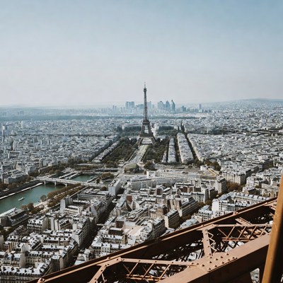 View from the eiffel tower in paris