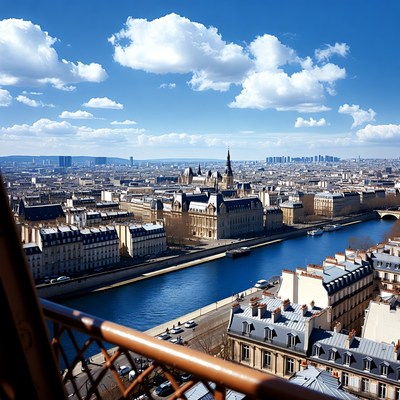 View of paris from a historic landmark